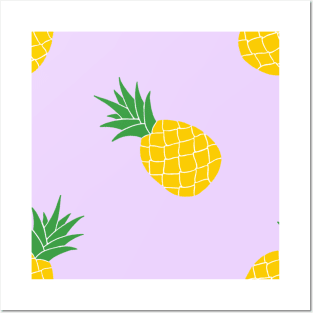 Purple Pastel Pineapple Posters and Art